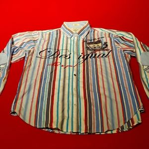 Mens Large Desigual Long Sleeve Dress Shirt